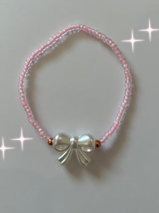 Pink ribbon bracelet 🎀